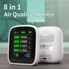 휴대용 LCD 공기질 계량기, 음성 알람 포함 온습도 테스터, 3 in 1/8 in 1 WiFi PM1.0 PM2.5 PM10 CO2 TVOC HCHO 1