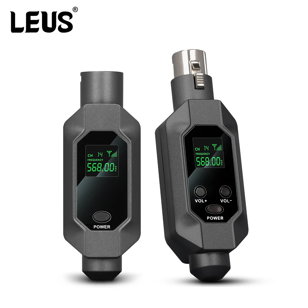 LEUS N2 UHF Wireless Microphone Converter XLR Transmitter and Receiver Microphone Wireless System for Dynamic Microphone