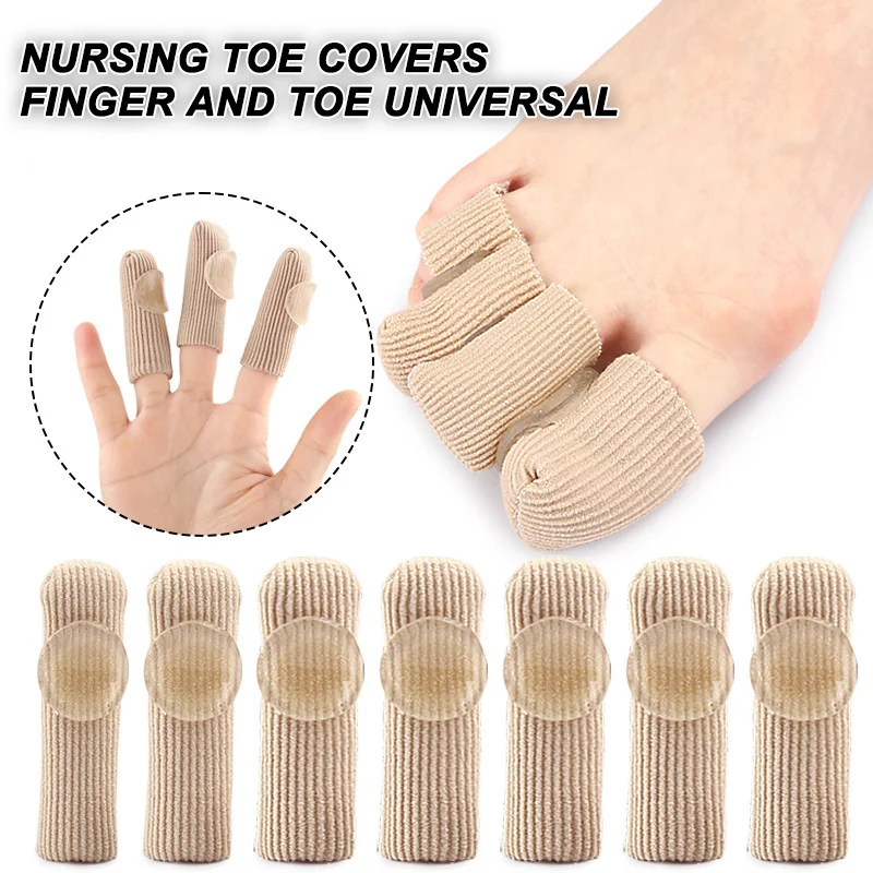 Eendelige Graanbeschermer Van Gesloten Vezels Met Zacht Sebs-Materiaal, Teenafscheiders, Trimbare Dubbellaagse Zelfklevende Vingerslee