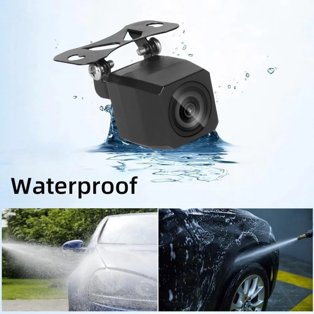 KQQ 1080P AHD Rear Camera 4 Pin 2.5mm Jack Reverse Image Cam Only for Dash Cam Carplay Support CVBS CVI TVI Format