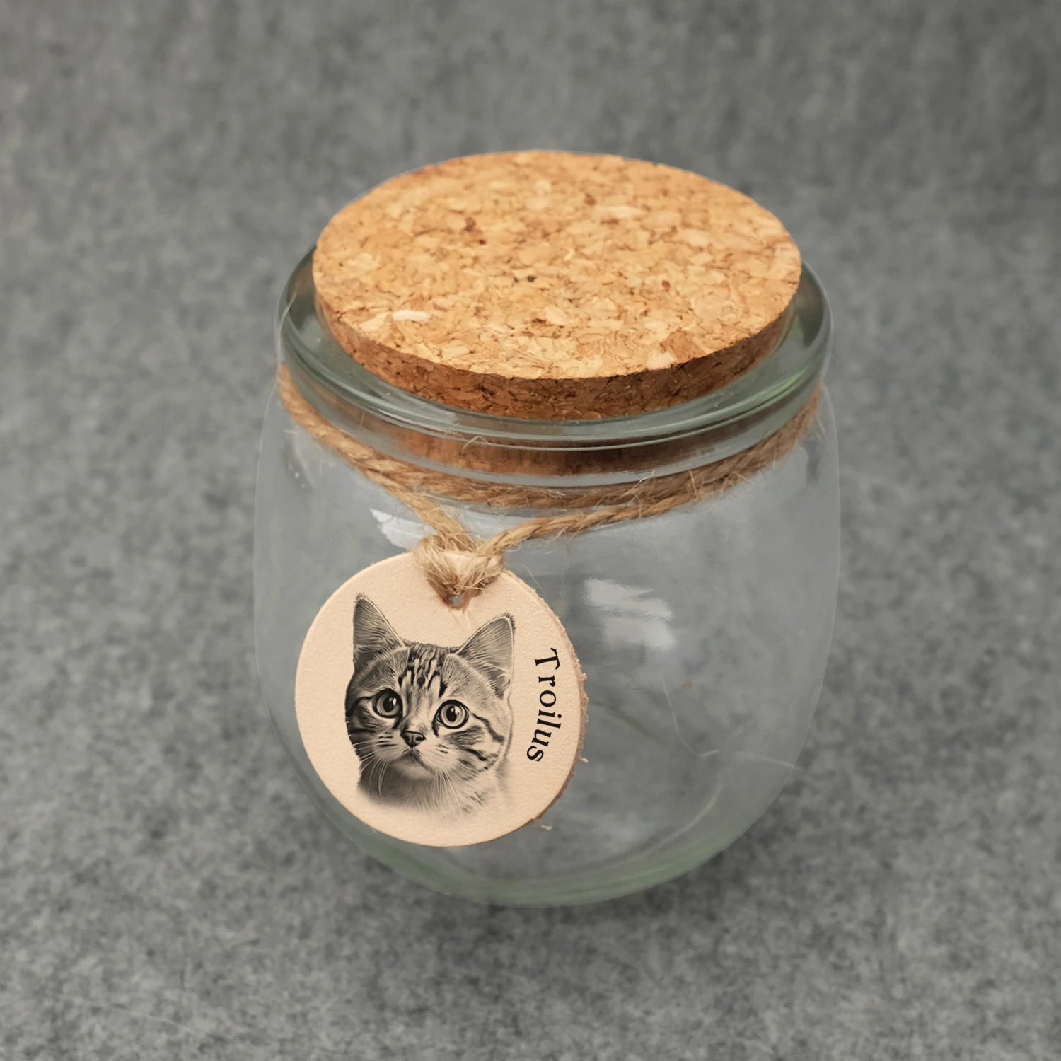 Personalized Pet Memorial Urn with Photo Custom Picture Glass Bottle for Pet Ashes or Hair Dog Cat Keepsake Pet Loss Memory Gift