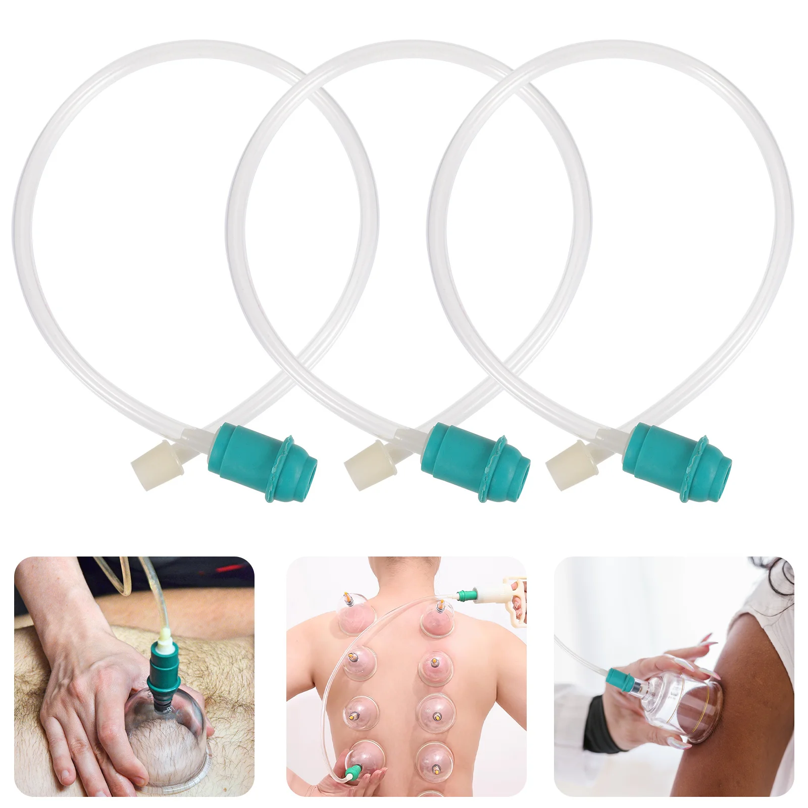 Manguera de extensión de ventosas, máquina de vacío, líneas de conexión, ventosa, manguera de vacío de plástico, repuesto de ventosas de vidrio, 5 uds.