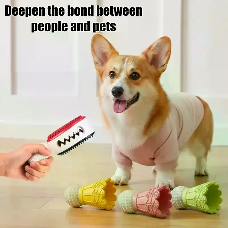 Badminton Shape Bite-Resistant Dog Toy Interactive Chew Toy Relieves Boredom Teeth Grinding Stick Puzzle For Dogs Self-Fun