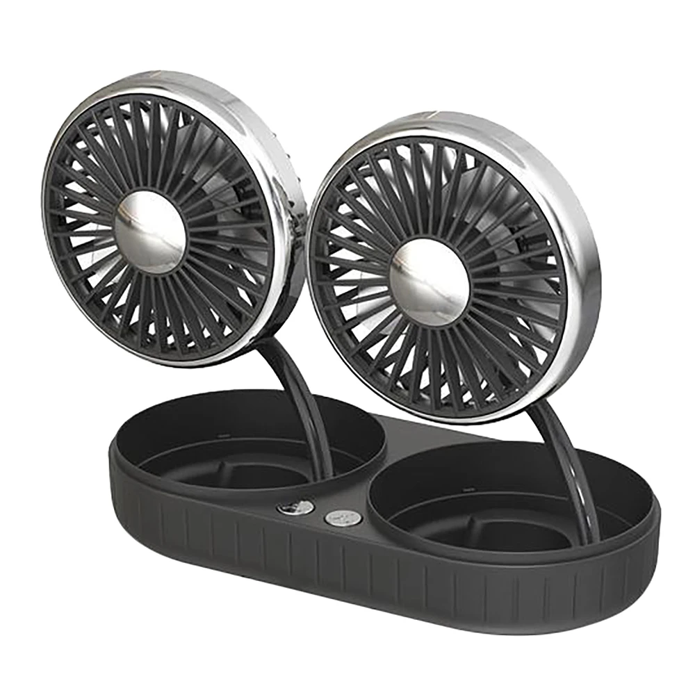 

Air Cooling Dual Head Fan Adjustable 360 Degree Rotating Fan 3 Speeds Adjustable Low Noise Ventilation Board Cooler A