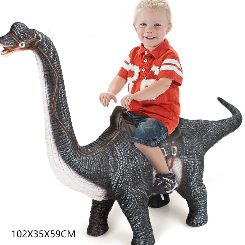 Oversized simulation soft rubber dinosaur mount dinosaur toy Tyrannosaurus Rex Triceratops Brachiosaurus animal model boy child