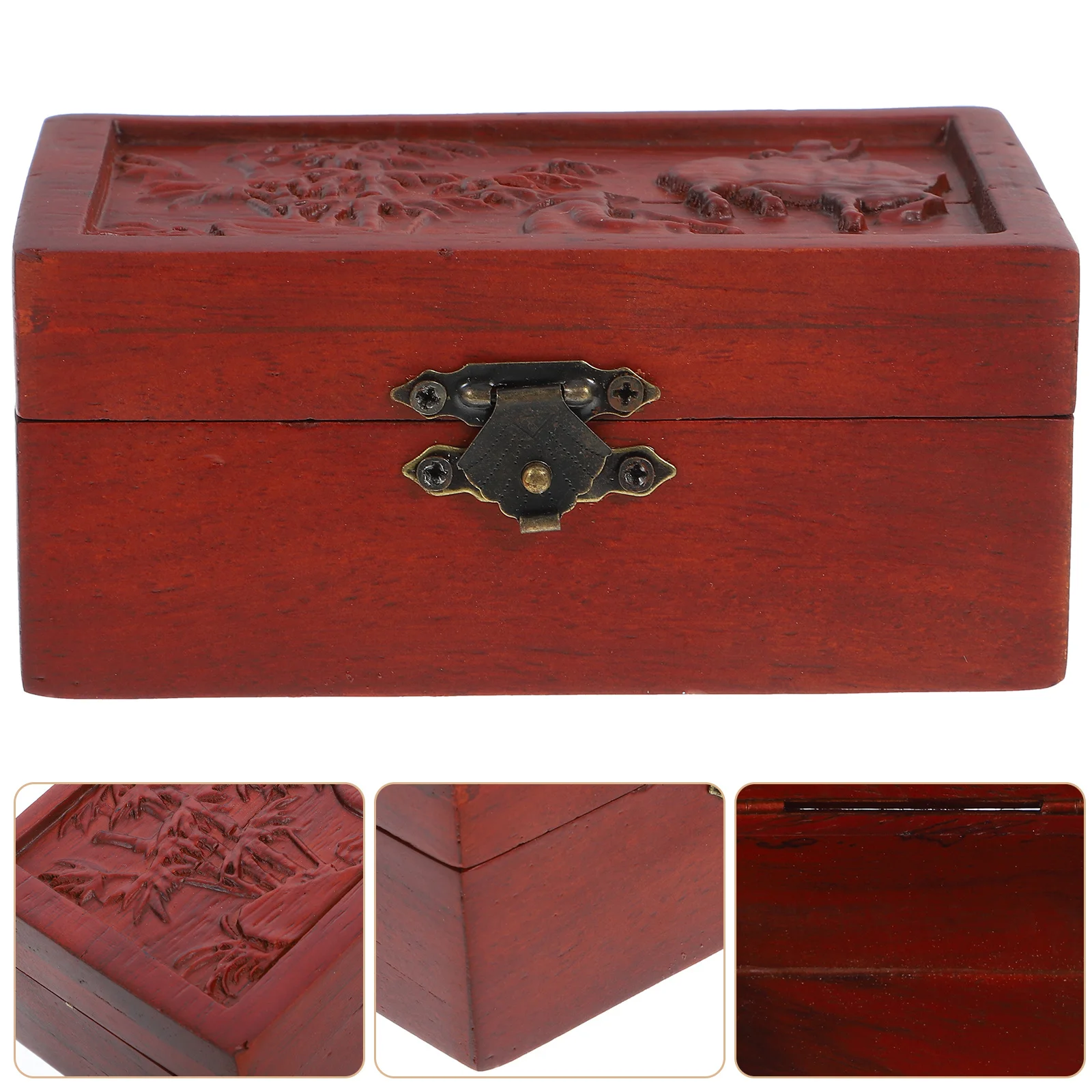 ジュエリーボックスレトロ木製小物ケースリングイヤリングネックレス収納オーガナイザーヴィンテージギフト記念品コンテナ