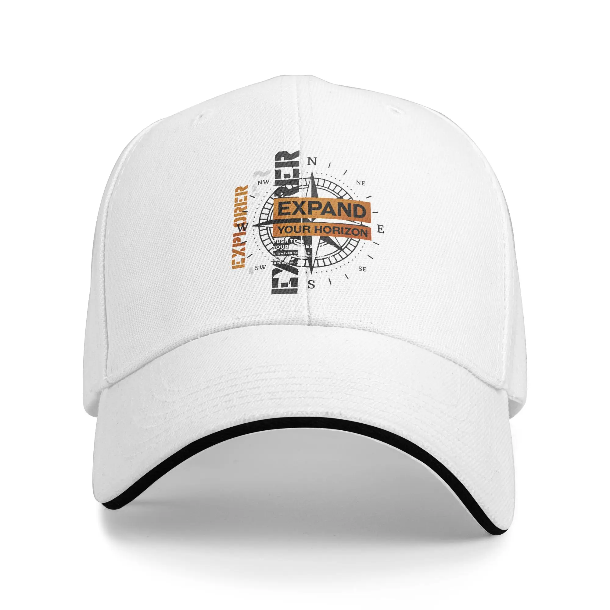 Expand Your Horizon Mountains Sandwich Baseball Caps Casual Summer Exploring Snapback Hat Men Women Outdoor Adjustable Adult Hat