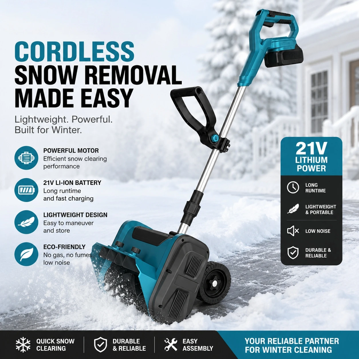 

21v Electric Snow Blower Снегоуборщик Аккумуляторный Veegmachines Voor Bui Akku Schneefräser 제설기 제설기 눈치우는기계 무선 제설기 전동 눈치우는기계