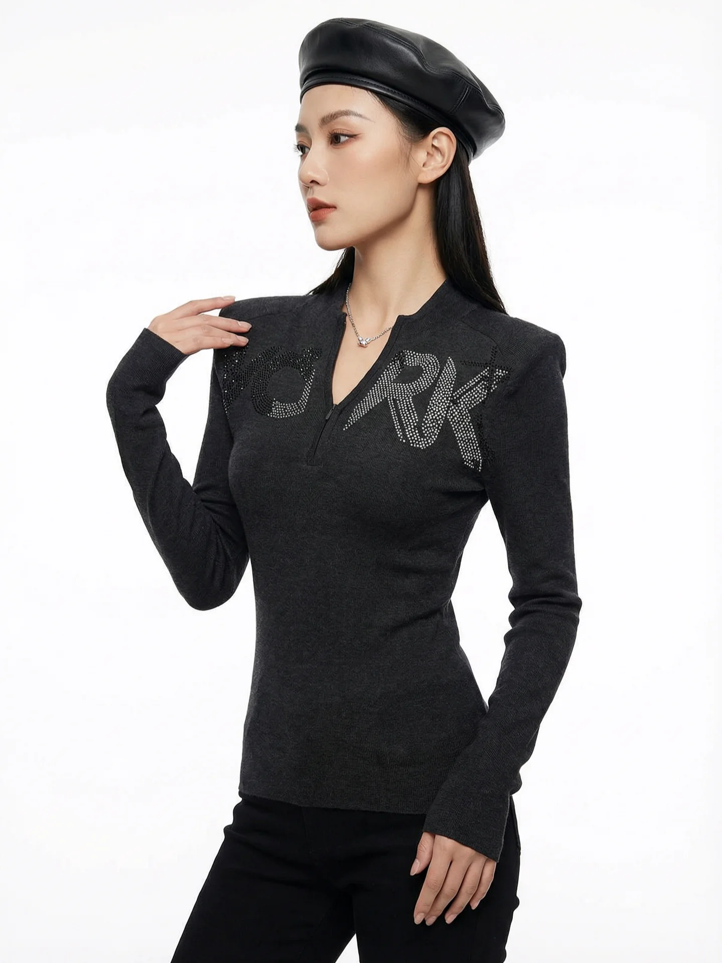 

Женская трикотажная футболка Slim Fit с V-образным вырезом, длинным рукавом и капюшоном, в стиле ретро, от BLOOM WORLD