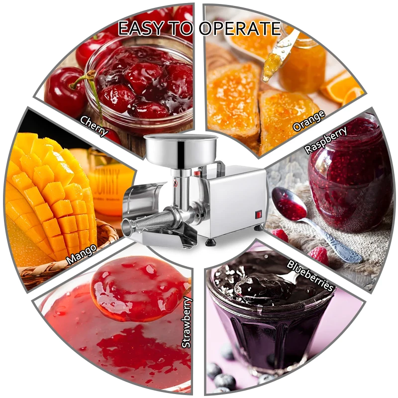 Food utensils Grinder Extractor Processing Machine for Making Fruit Jam for Restaurants Hotels Farms New Used Motor Gear Core Co