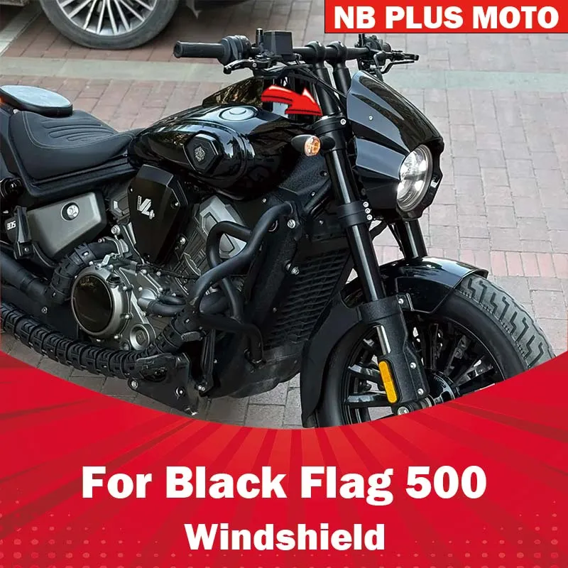 

【Premium】For Benda Black Flag 500 pig hood front windshield modification retro non-destructive installation spoiler decoration f