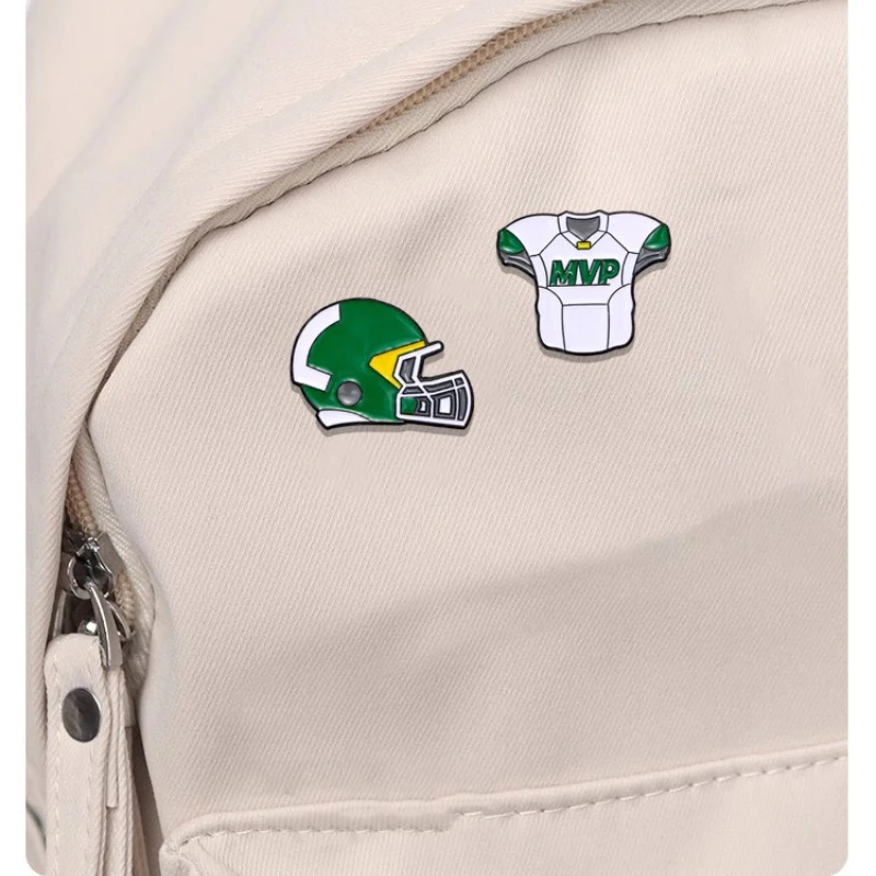 New Rugby Football MVP Brooch Metal Pin Creative Badge DIY for Clothes Bags Shoes Hat Scarf T-shirt