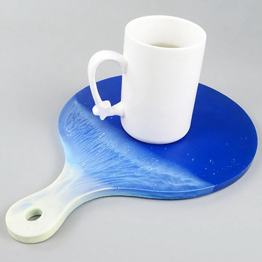 Moldes Redondos de Silicona, Molde Grande de Silicona, Tabla de Cortar Rectangular, Bandeja para Frutas y Aperitivos, Orificios para Colgar, Tabla de Cortar Queso