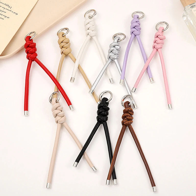 New Trendy Premium Feeling Keychain Niche Design Woven Adamantine Knot Key Rings