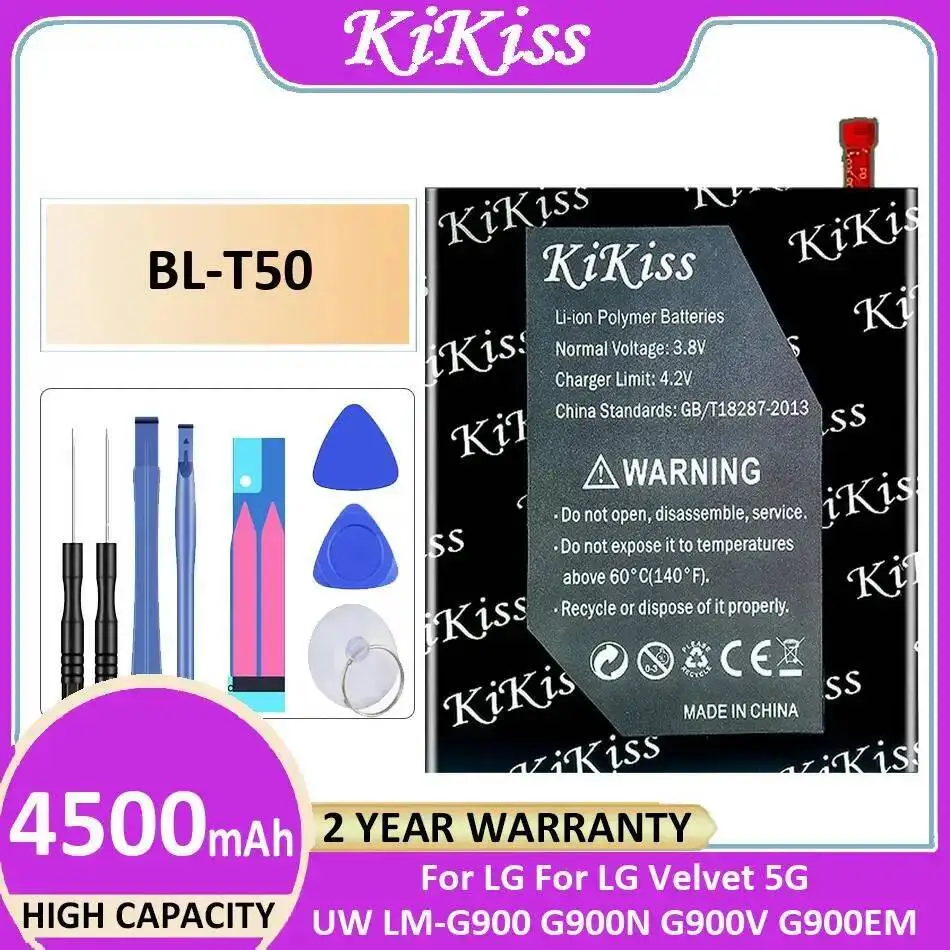 

Long-Lasting 4500Mah Mobile Phone Battery For LG Velvet 5G UW LM-G900 G900N G900V G900EM Premium Replacement BL-T50