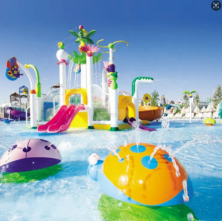 Aqua Play Equipment Splash Cartoon  Pad Water Park  Rotatable Spray Splash Equipment Children's Spray Park Splash Pad Gear