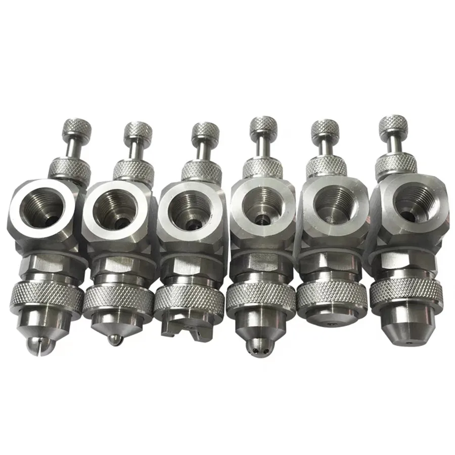 Siphon Flat Fan Type Air Atomizing Nozzle Adjustable 1/4