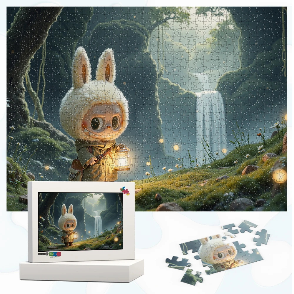 

Пазлы Labubu Whispering Valley, 108/200/300/500/1000/1500 шт., мультяшные MINISO, большие пазлы для взрослых, сделай сам, игра-головоломка, подарок
