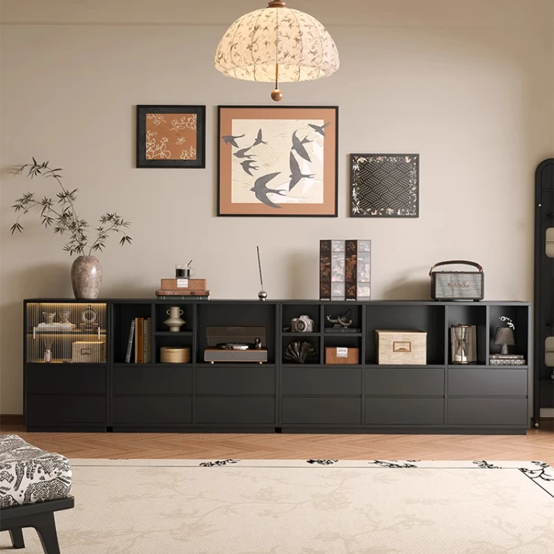 

Floor Black Modern Tv Stand Living Room Universal Showcase House Tv Cabinet Bedroom Nordic Luxury Fernsehtisch Furniture Home