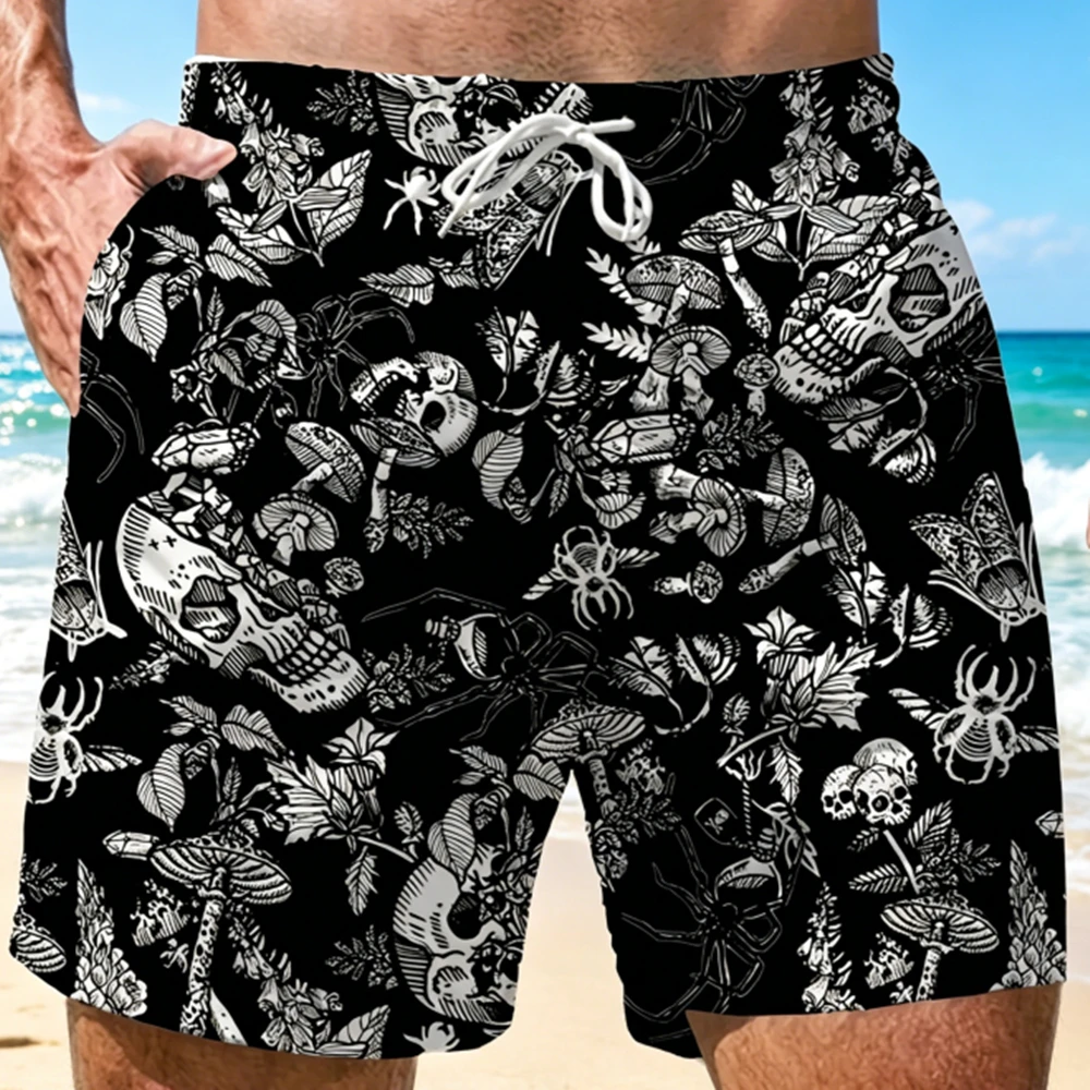 

Men's Fashion Skeleton Printed Shorts Outdoor Sports Quick Drying Breathable Undercover Daily Home Street Beach Surfing Shorts