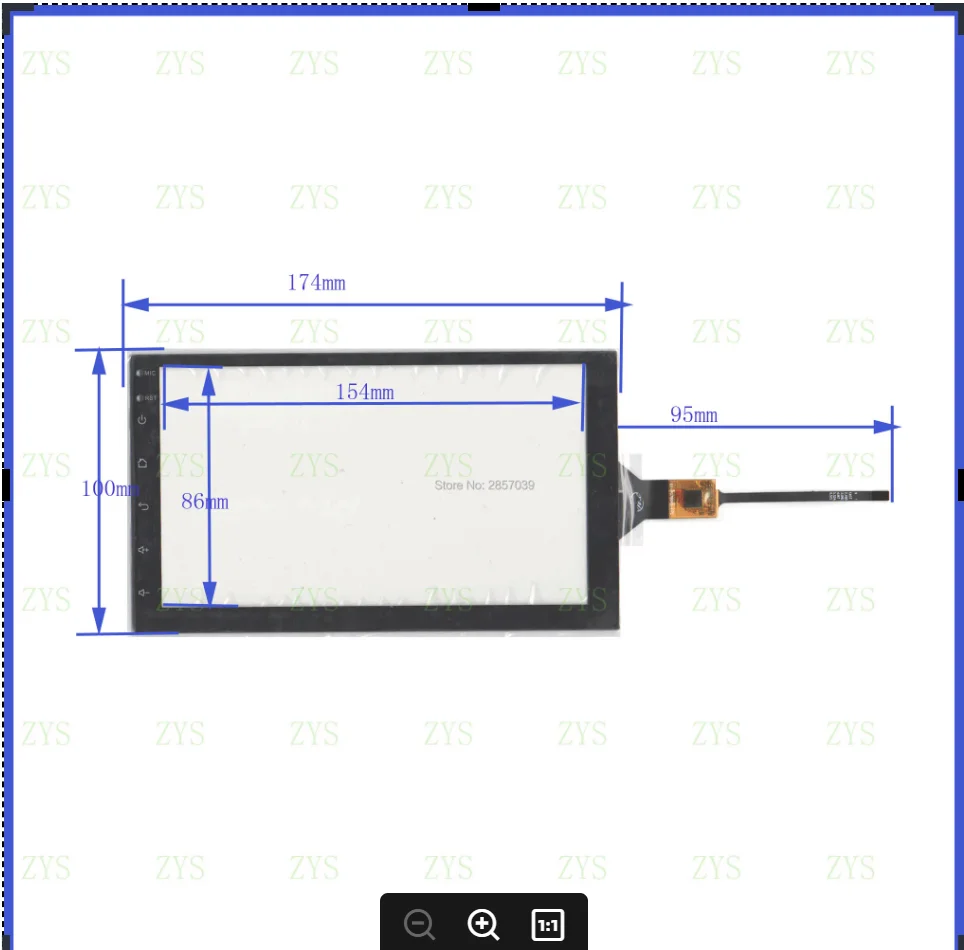 

ZhiYuSun compatible PG71760B01-FPC 7inch Capacitive screen For GPS CAR 175mm*100mm Touchsensor glass
