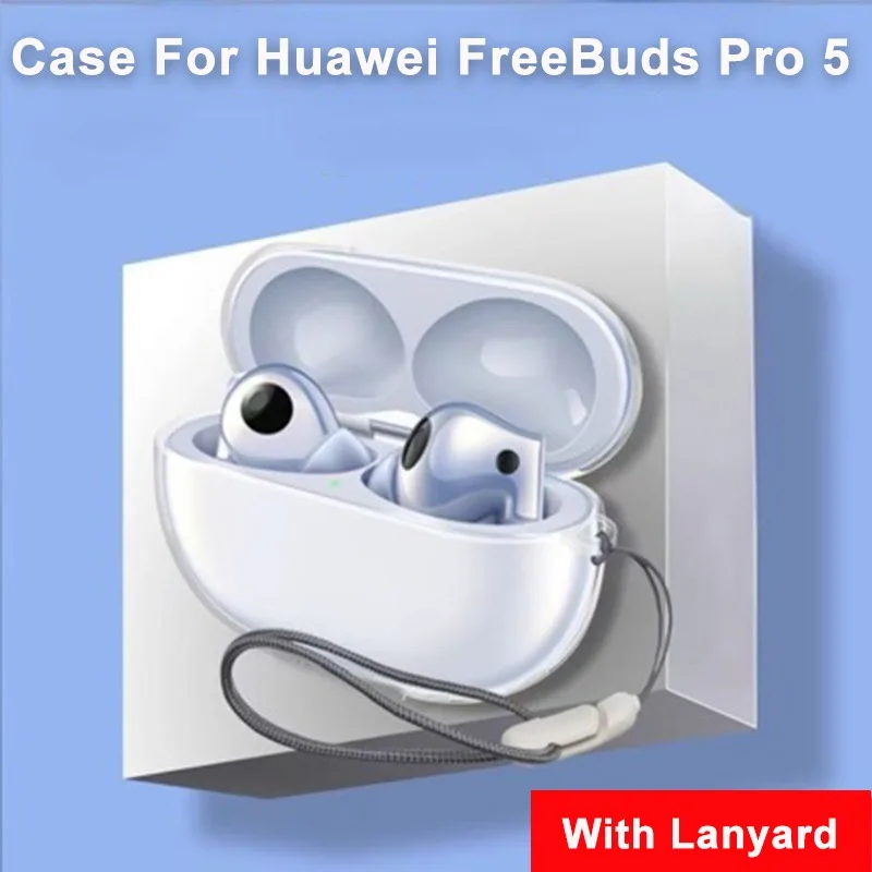 Funda transparente para HUAWEI FreeBuds Pro 5, carcasa suave de cristal transparente para HUAWEI FreeBuds Pro 5, funda protectora a prueba de golpes