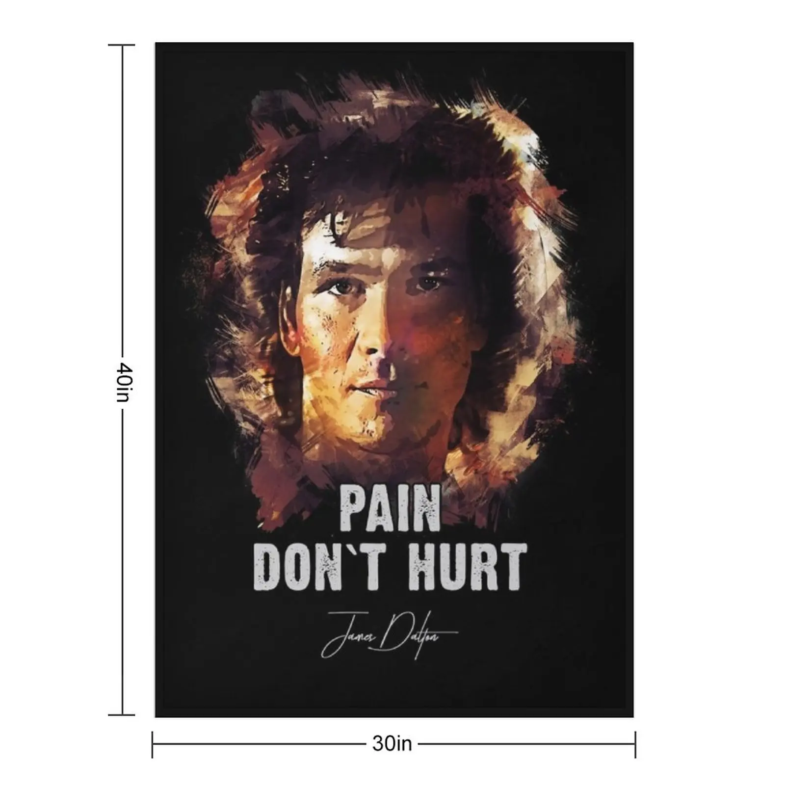Pain Don`t Hurt - James Dalton [Road House] Throw Blanket Personalized Gift Thins Decorative Sofas Blankets