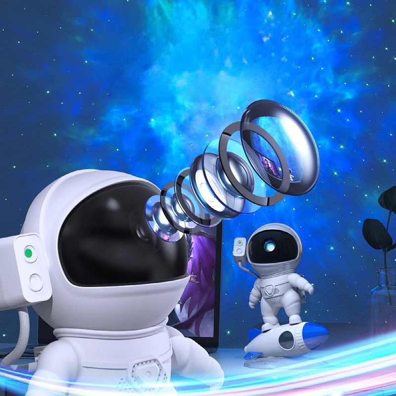 Nebula New Rocket Astronaut Sky Projector Lamp Bluetooth APP control white noise box RGB atmosphere night light