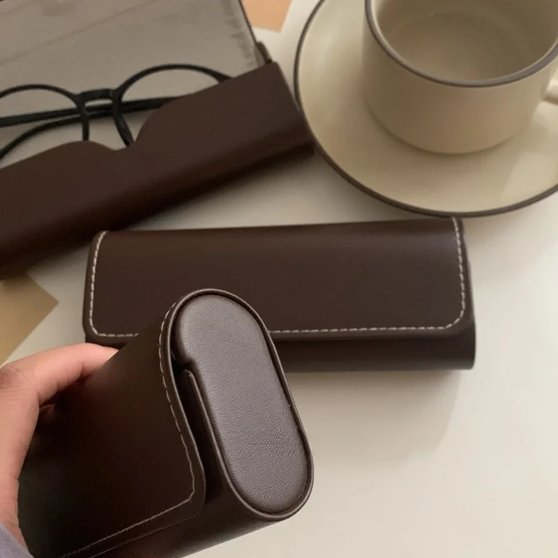 Vintage Coffee Eyeglass Case - Lightweight Portable Glasses Holder, Ideal for Travel and Everyday Use, Travel Accessory image 5