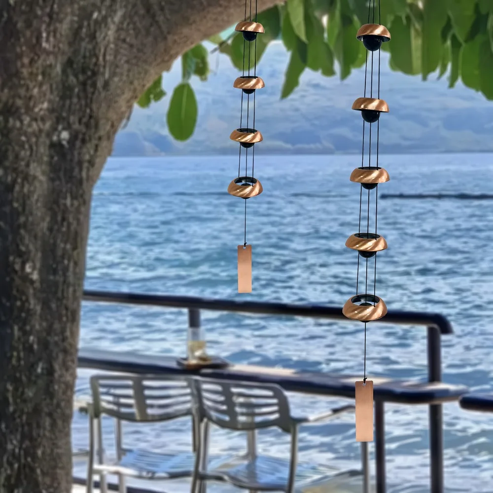 Classic 3/5 Layer Japanese Style Metal Wind Chime Vintage with Hook Temple Wind Bell Crisp Sound Wishing Wind Chime Outdoor