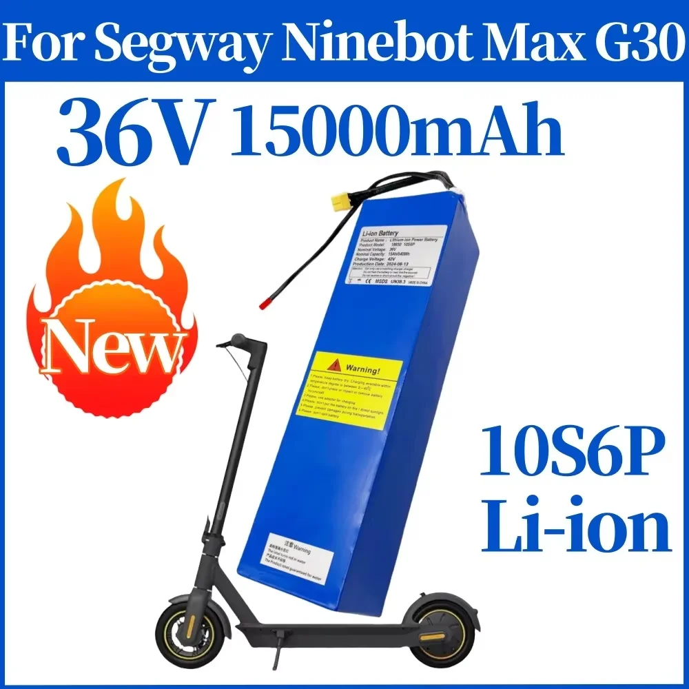 

36V 15000mAh 10S6P Lithium 18650 Rechargeable Battery For Segway Ninebot MAX G30 Electric Scooter Special Battery