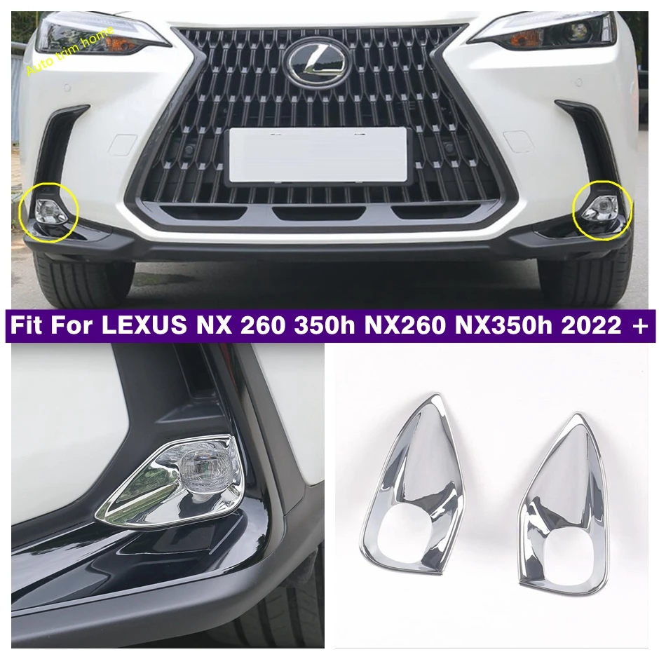 

Front Bumper Fog Light Lamp Decor Ring Cover Trim Fit For LEXUS NX 260 350h NX260 NX350h 2022 2023 2024 Car Accessories