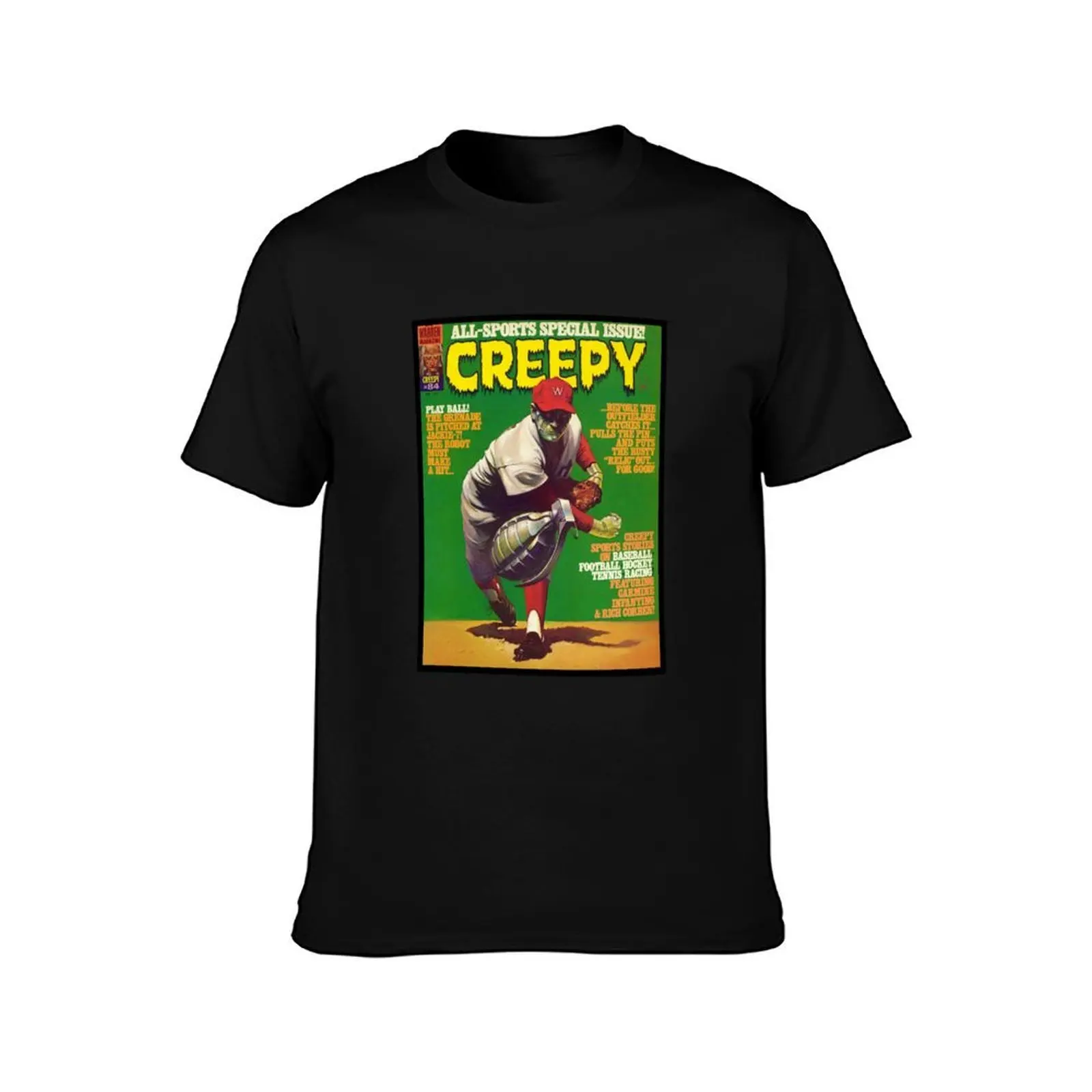OH MY! ANOTHER GREAT VINTAGE CREEPY #84 MAGAZINE COVER! T-Shirt Summer Casual Cotton Tee Unisex Men Women