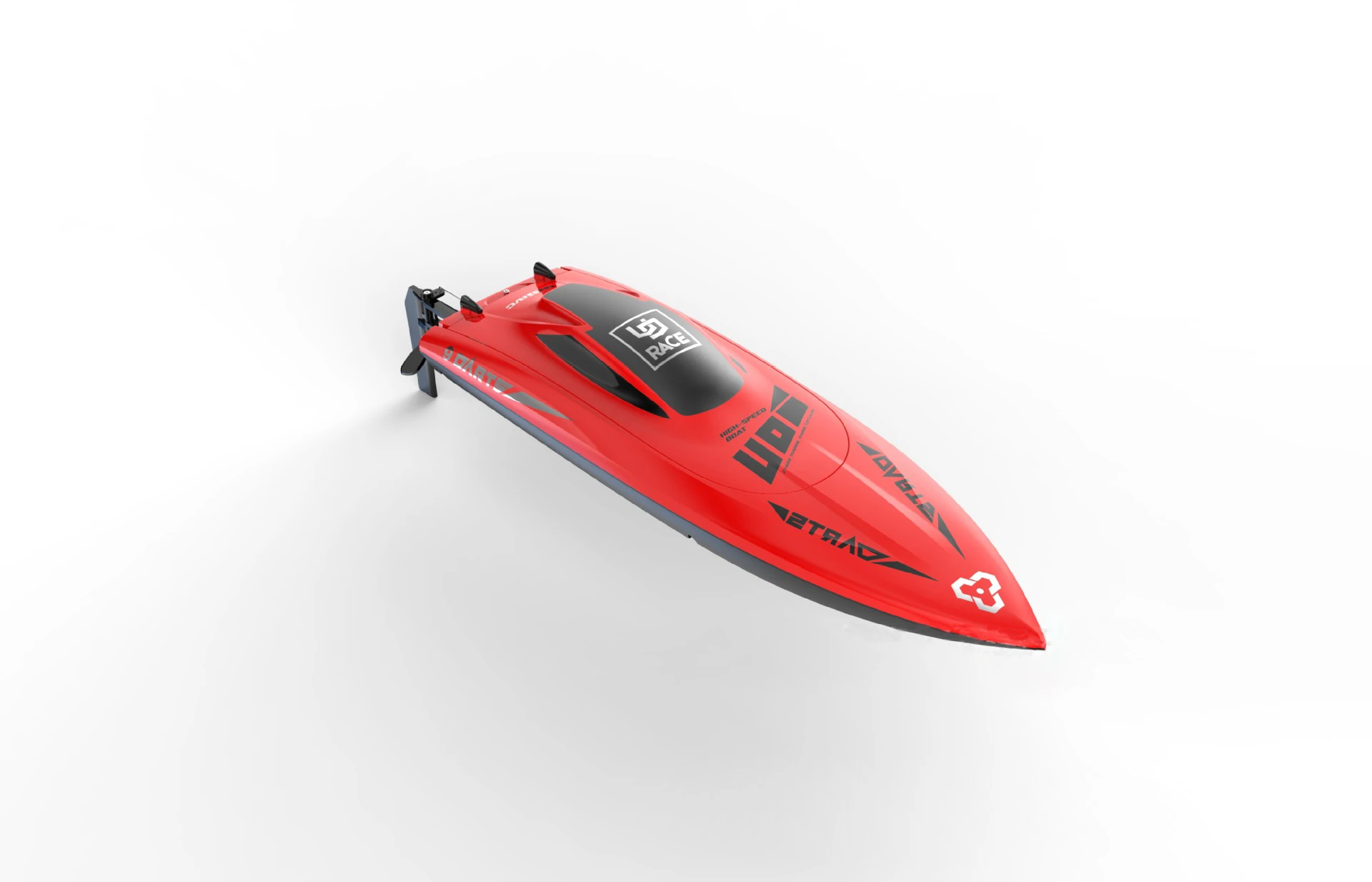 Udirc udi009 barco rc à prova d'água de alta velocidade 35 km/h 2.4ghz proteção de tamanho grande controle remoto para piscinas e brinquedos de lago presente para crianças