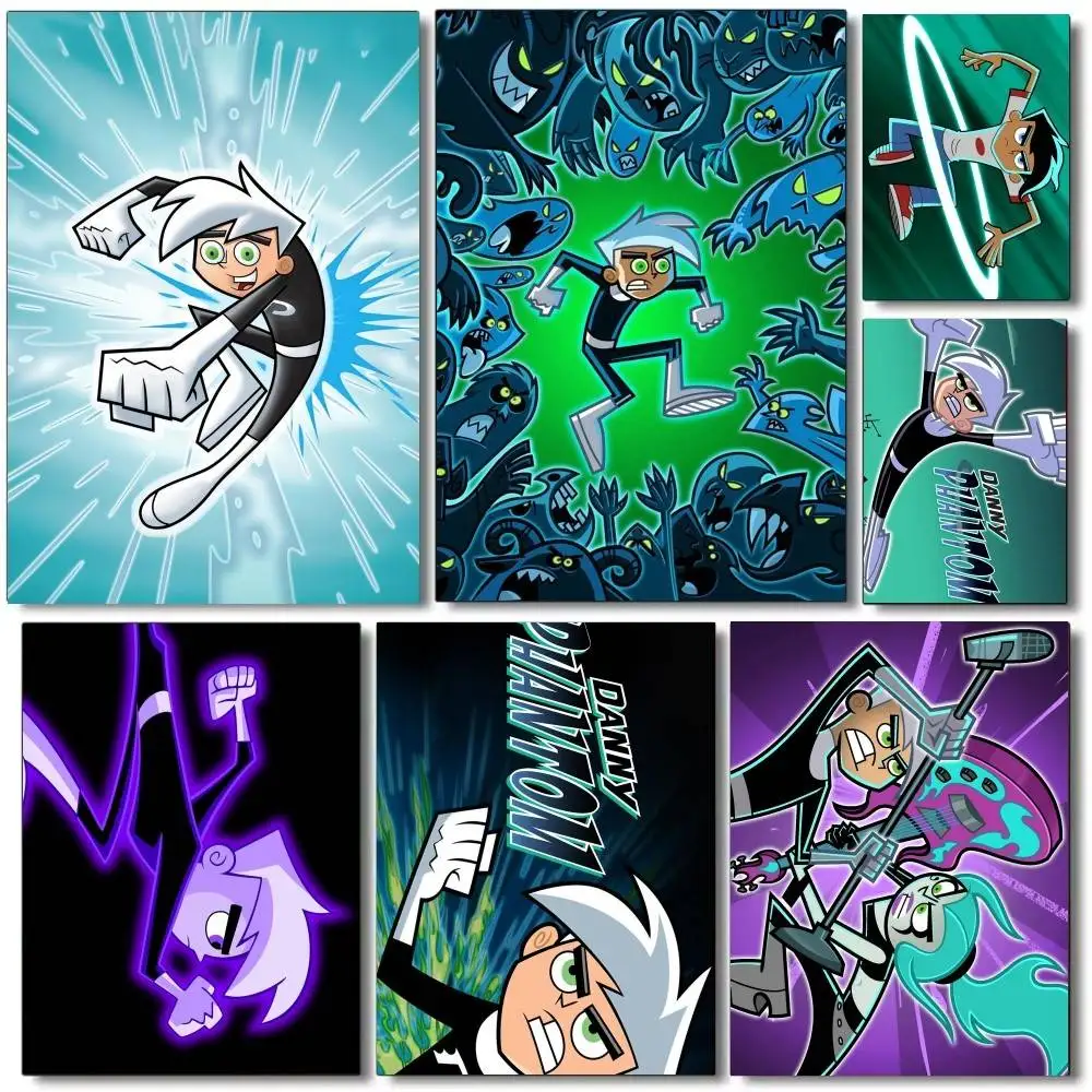

D-Danny P-Phantom Poster Print Canvas Painting Wall Art Picture Living Room Home Bedrooom Bar Restaurant Decor