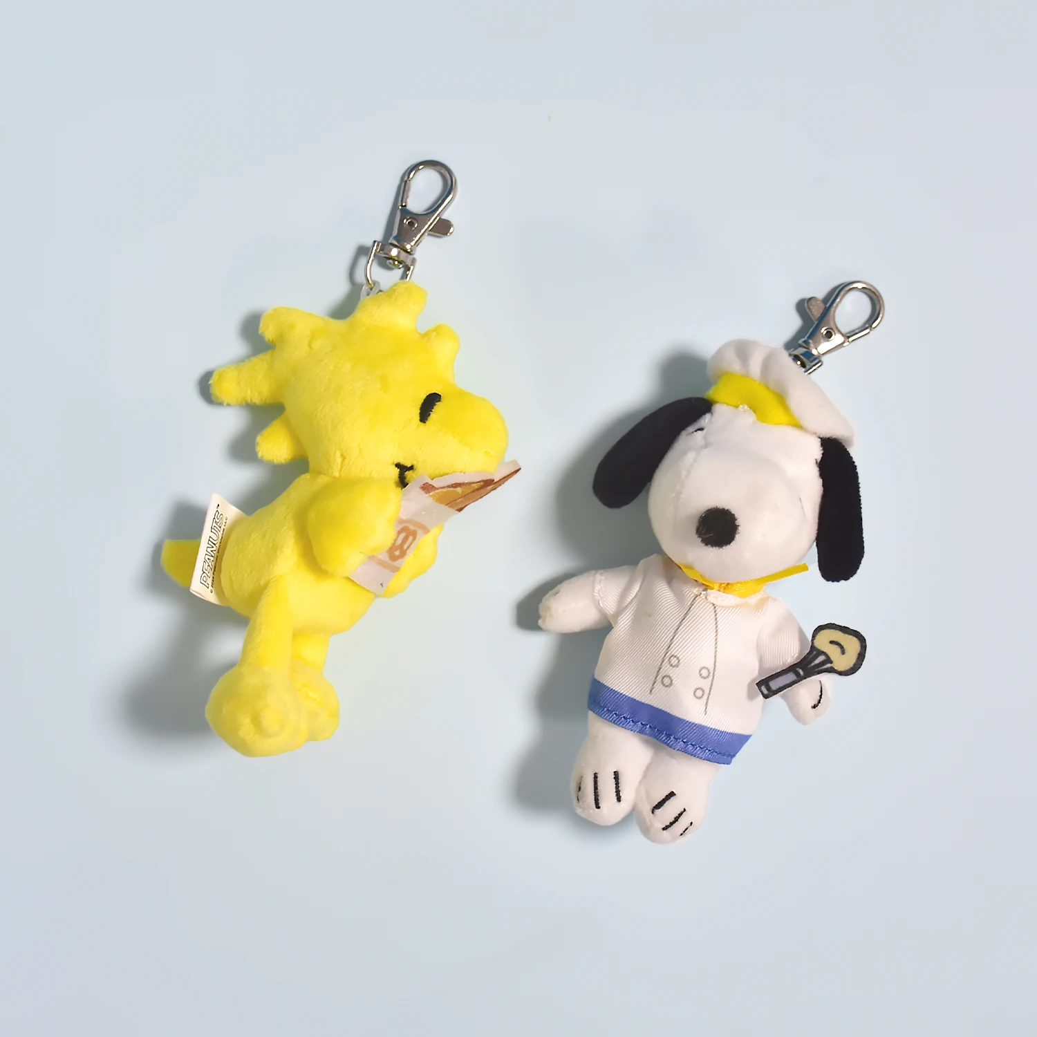 

Snoopy and Woodstock Plush Keychain Pair Set - Cute Cartoon Character Key Rings, Soft Stuffed Animal Keychain for Bag