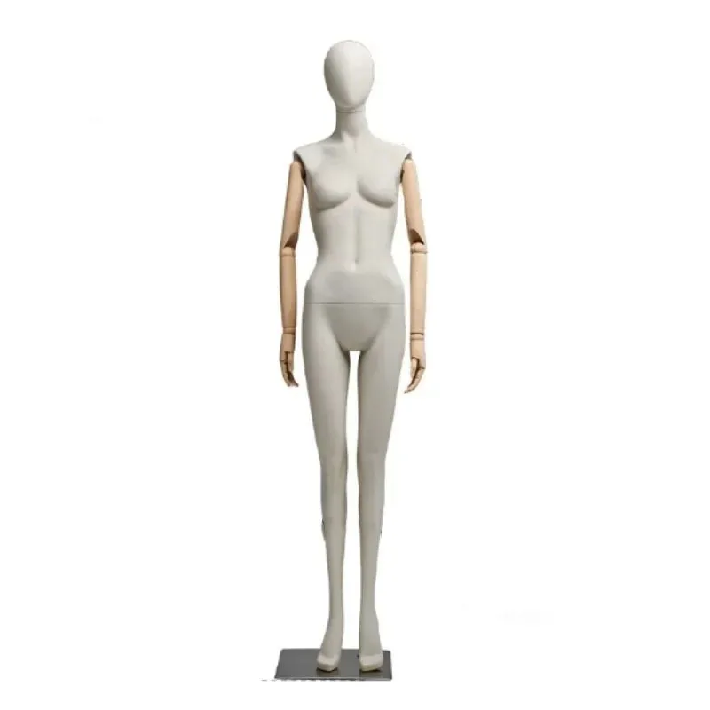 Mannequin haut de gamme avec couverture en tissu pour femme, présentoirs de fenêtre, modèle de corps complet de la clavicule, vêtements