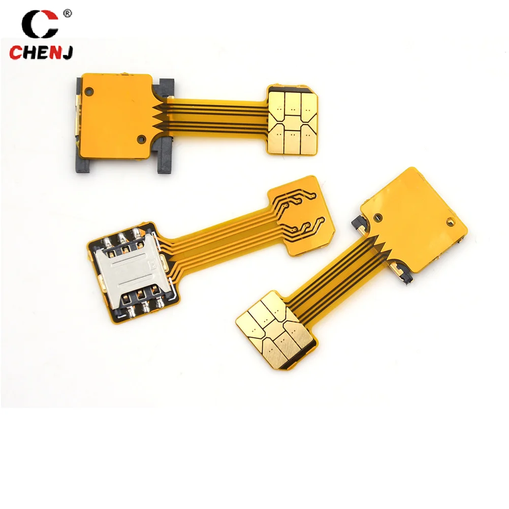 Konverter adaptor kartu SIM Nano ganda, 1 buah ekstensi Slot SD Android