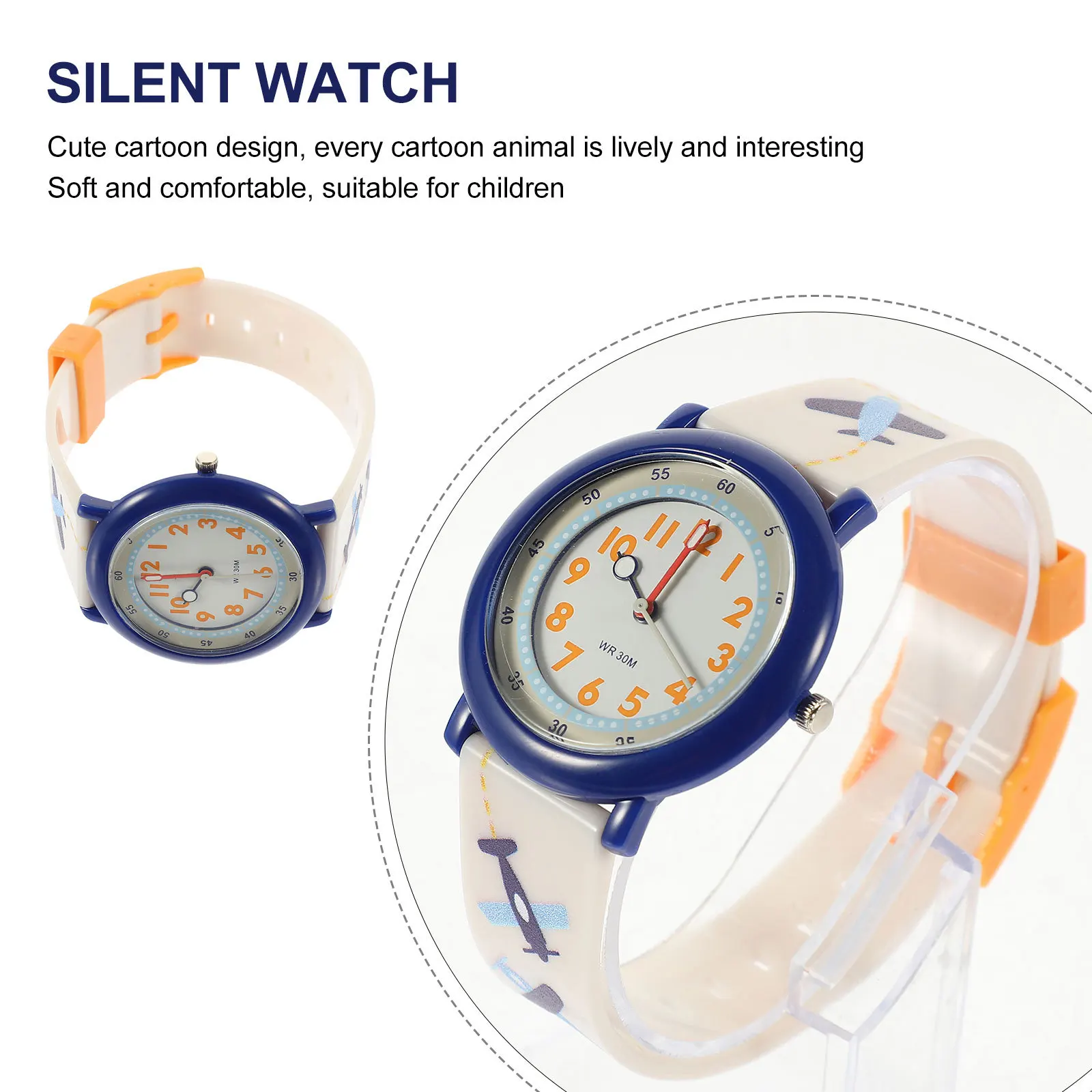 's Cartoon Watch Soft Comfortable Strap Lively Animal Pattern Portable Lightweight Watch for Students Gift