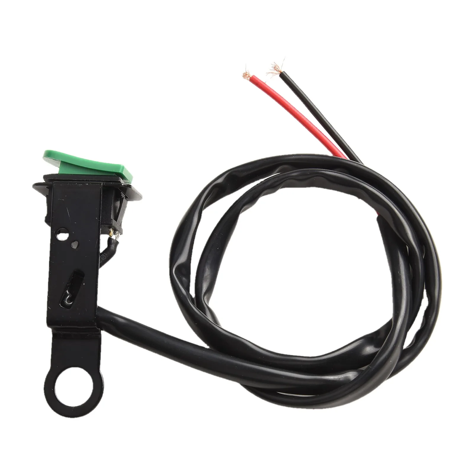 Motorcycle Push Button Switch with Reflector and Iron Bracket for E-Bike Car Applications Normally Open Momentary Type