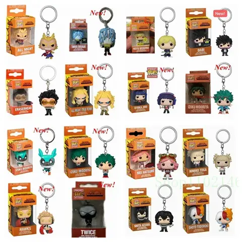 New Funko Pocket Keychain My Hero Academia Deku Bakugo Mirio Togata Dabi Izuku Midoriya Kyoka Jiro Model Toys Adult Kids Gift