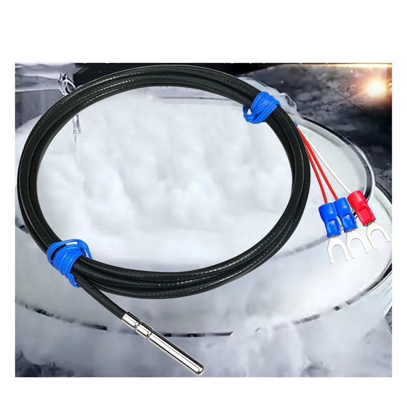 

【B74A】 PT100 Датчик RTD Криогенное измерение температуры Водонепроницаемый от -200 до 260 ° C для хранения жидкого азота и холода