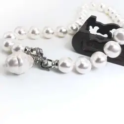 New Beautiful Charming Pretty Tribe 12-15mm Multicolor Sea Shell Pearl Necklace Fashion Jewelry Gifts For Girl Women 18