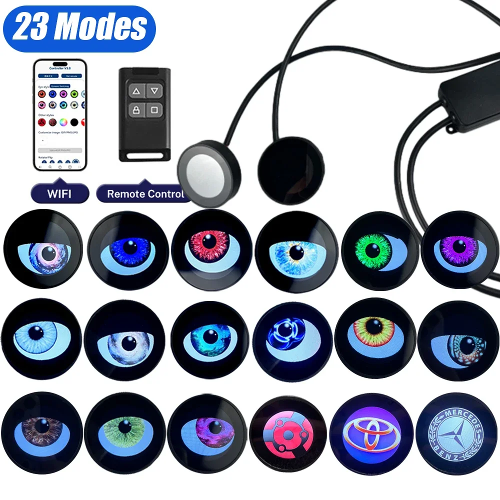 1pcs Car LED Devil Eyes Demon Eyes 12V For Car WIFI Remote Control Eyes Retrofit Kits Fitting Car Light Accessories