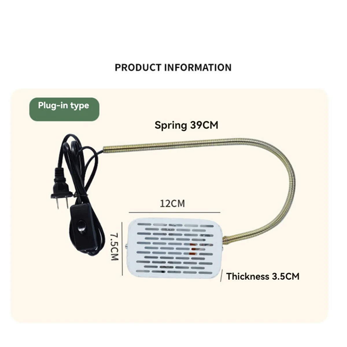 Sales Bird Cage Heater Simulated Natural Environment Lighting Warming Heat Lamp Anti Bite Warmer Light for Parrots Parrot