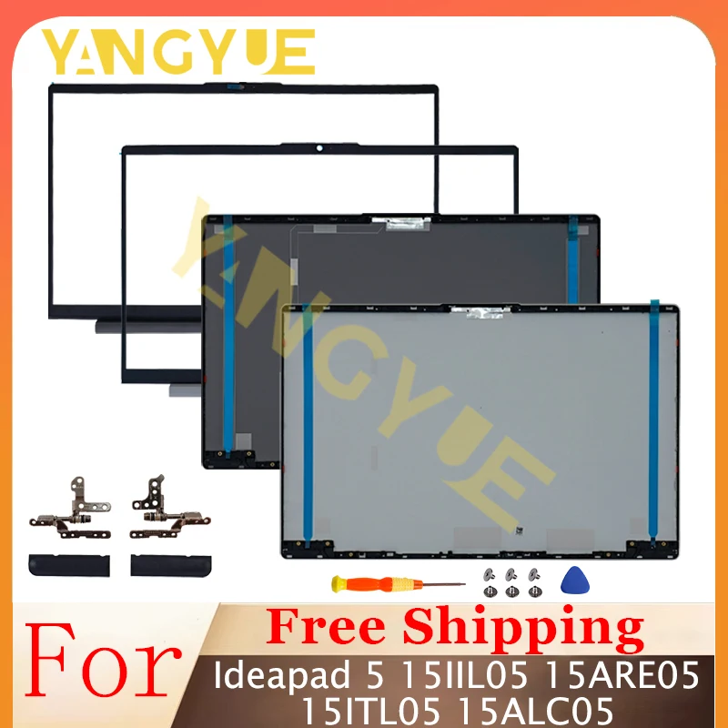 

New Replace Case For Ideapad 5 15IIL05 15ARE05 15ITL05 15ALC05 Laptop Rear Lid Top Case Cover LCD Back Cover Front Bezel Hinges