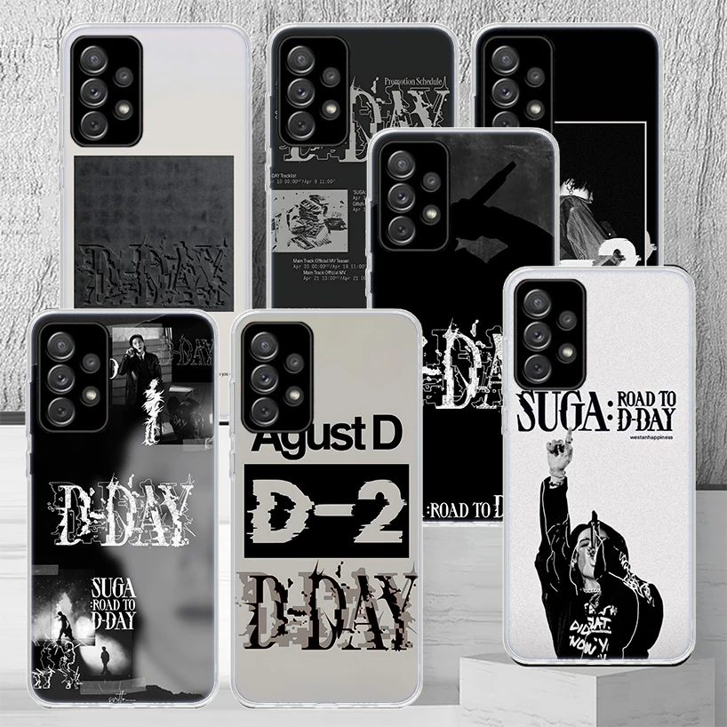 SUGA D-DAYs Phone Case for Samsung Galaxy A15 A14 A13 A12 A55 A54 A53 A52 A35 A34 A33 A32 A25 A24 A23 A22 A05S A04S A03S