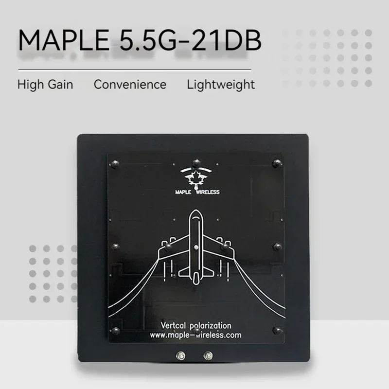 21dBi Maple Wireless FPV Antenna 5.5G Directional High Gain Antenna AAT for SIYI HM30 Raspberry Pi HD Mapping RUSH SOLO Analog