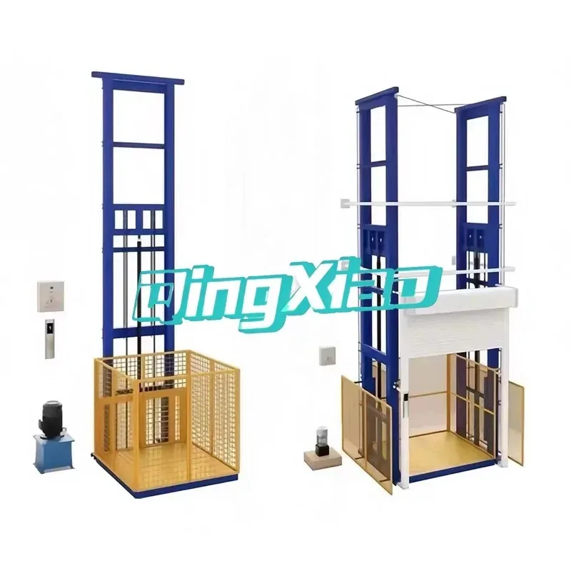 2-8m Single and Double Rail Freight Elevators Warehouse and Workshop Indoor and Outdoor  Lifts Lift Platform Elevator