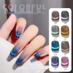 Blue Crystal Cat Eye Rainbow Magnetic Gel Nail Polish Glue Variety Glue Nail Art Shiny Varnish UV Gel for Nail Art Design